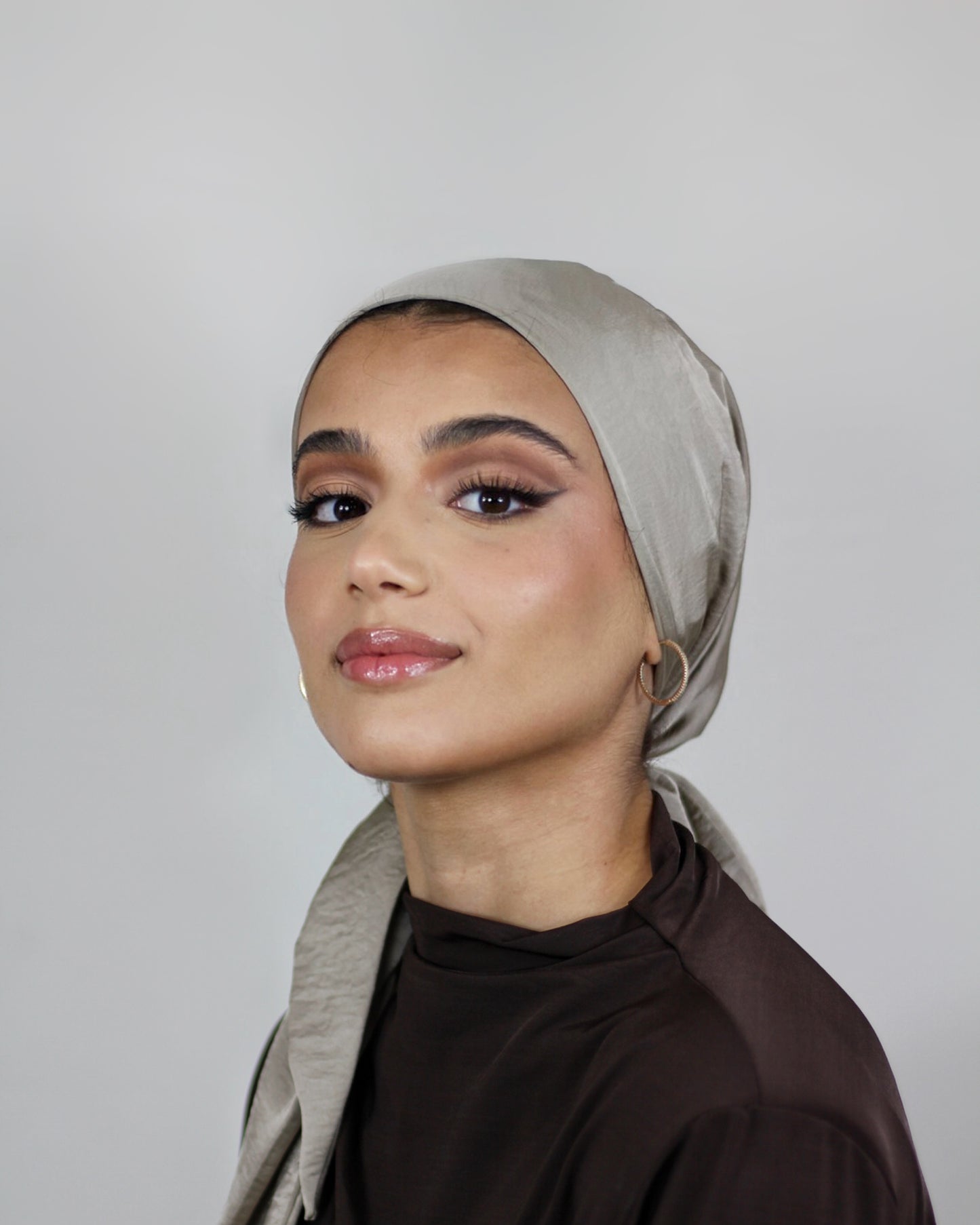 Knot Turban – Satin Beige