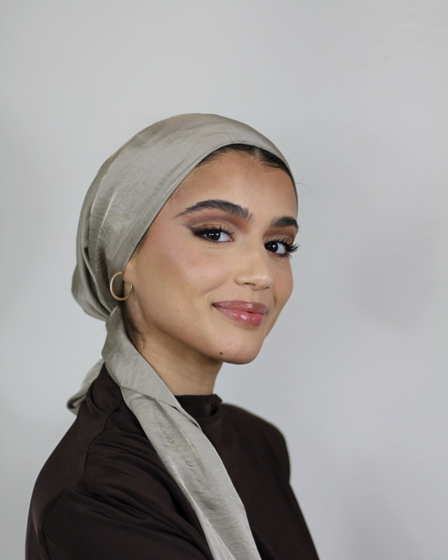 Knot Turban – Satin Beige