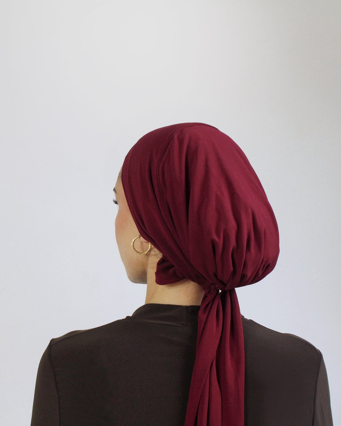 Knot Turban – Bamboo Burgundy