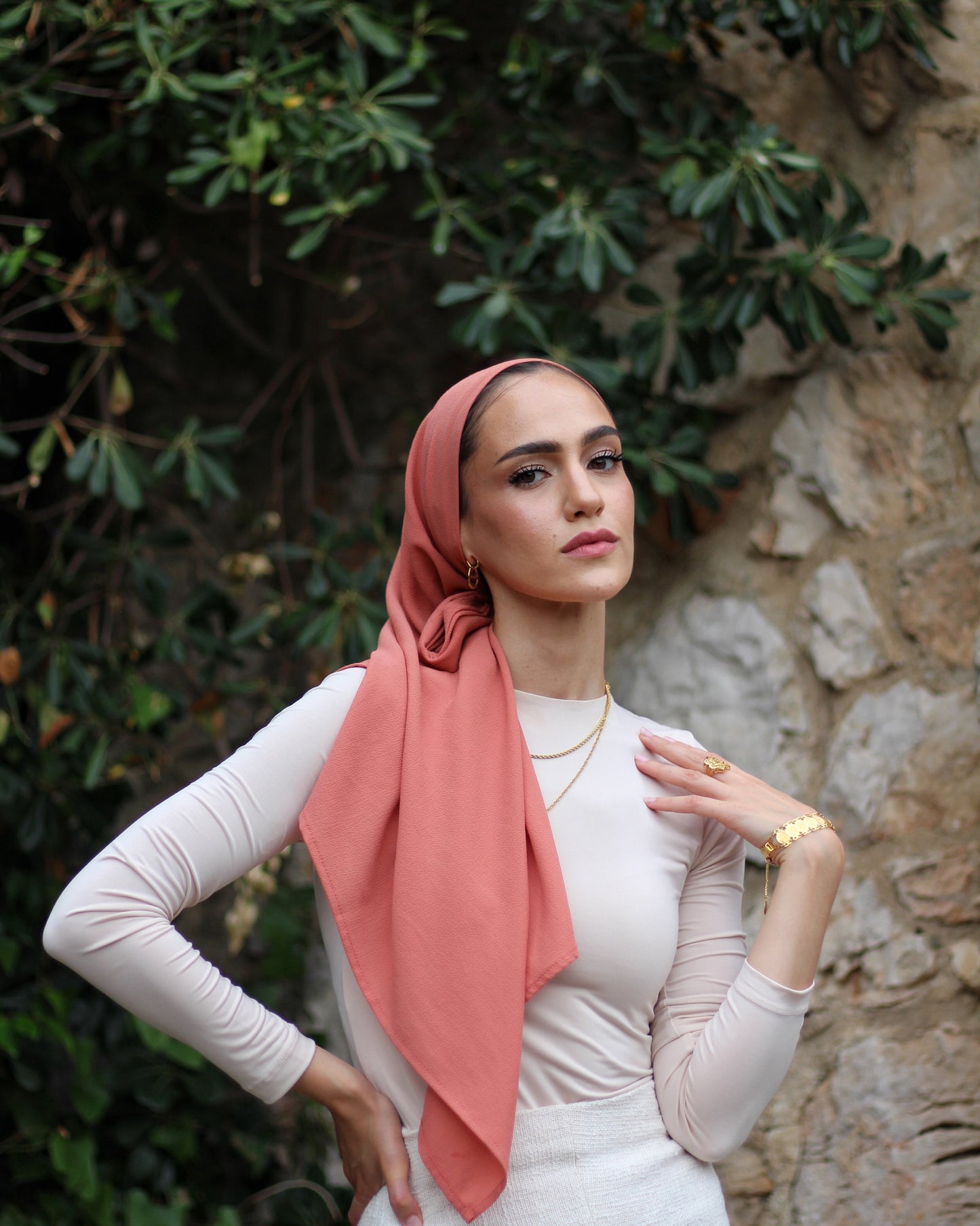 New Rebels - Nœud - Chiffon Corail - New Rebels