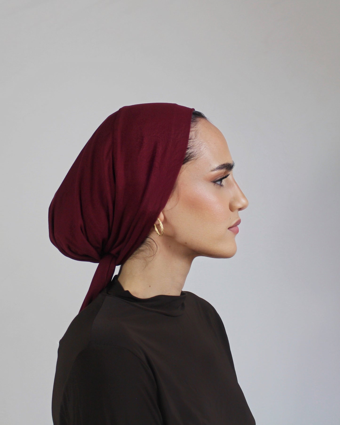 Knot Turban – Bamboo Burgundy