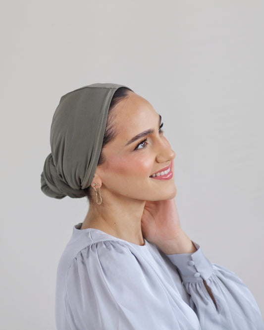 Easy Wrap Turban – Essential Dark Sage