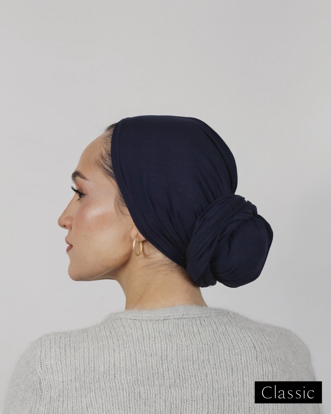 Easy Wrap Turban – Bamboo Midnight