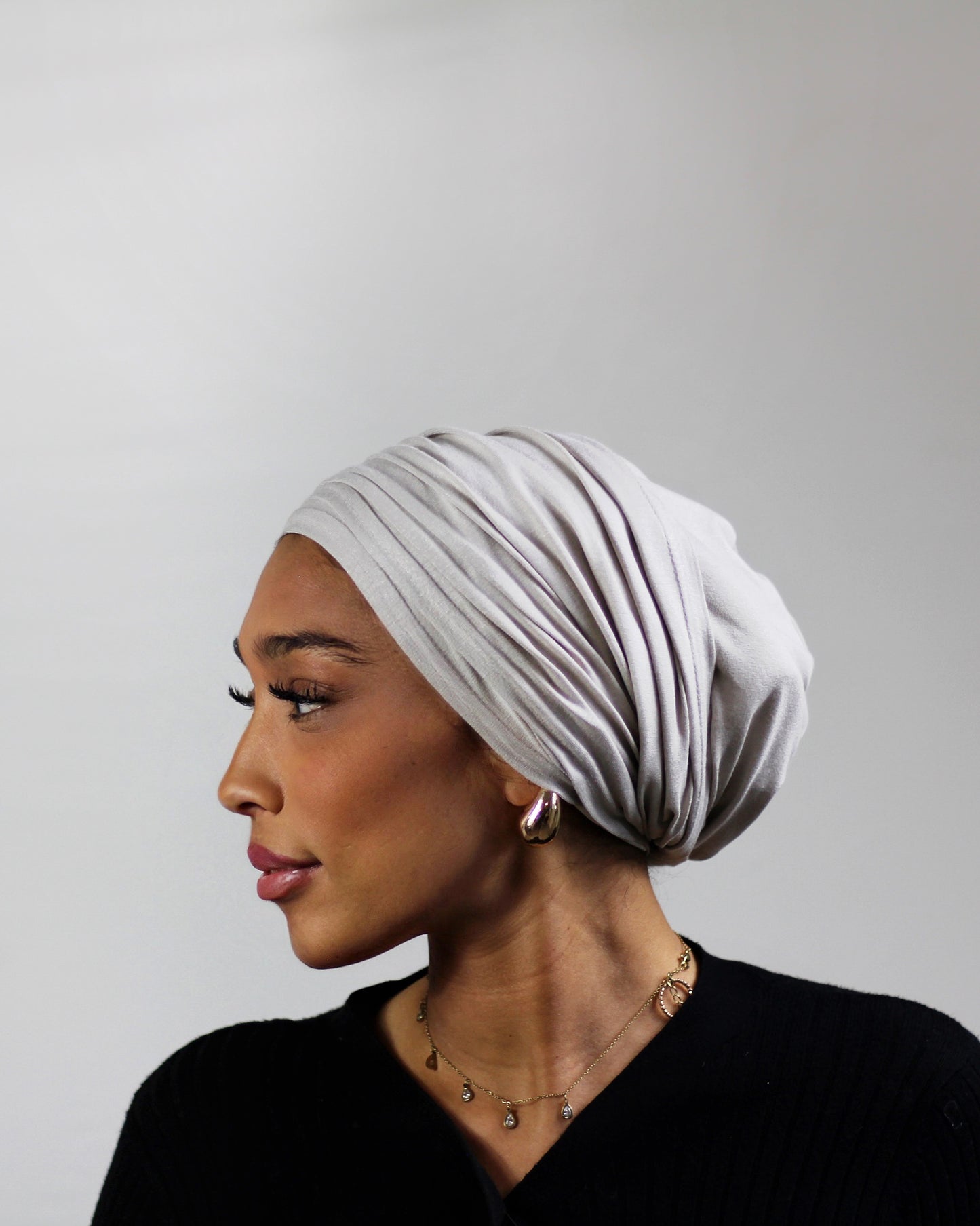 Easy Wrap Turban – Jersey Greige