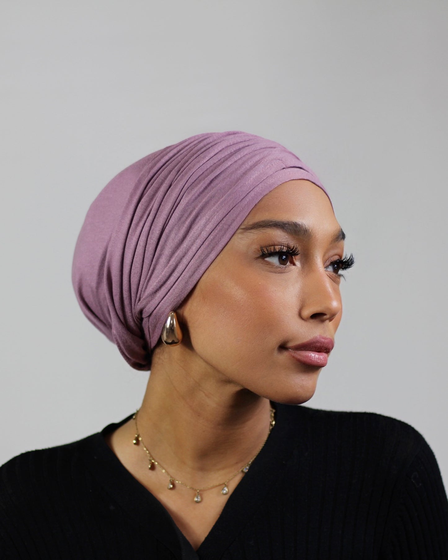 Easy Wrap Turban – Jersey Mauve