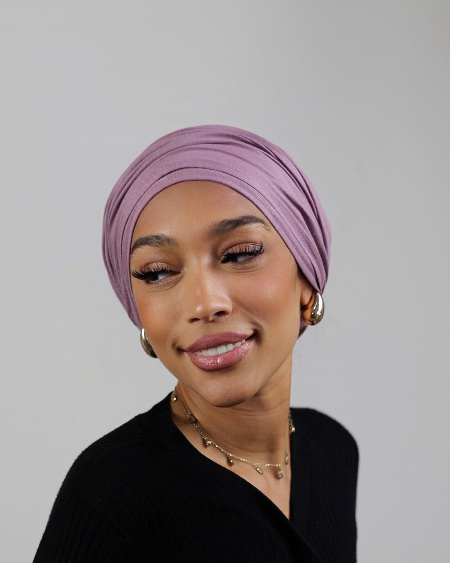 Easy Wrap Turban – Jersey Mauve