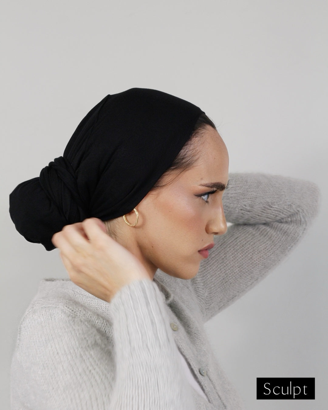 Easy Wrap Turban – Bamboo Black