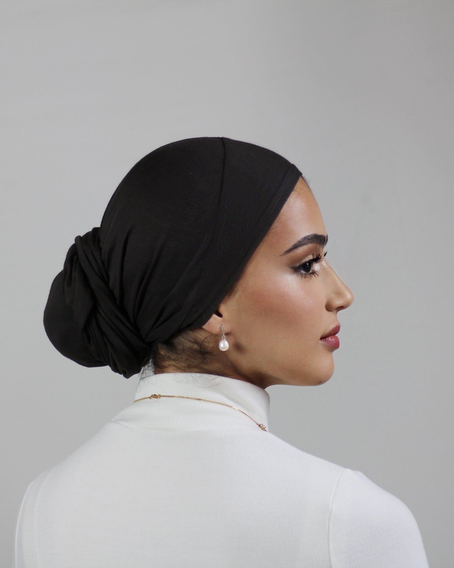 Easy Wrap Turban – Jersey Dark Brown