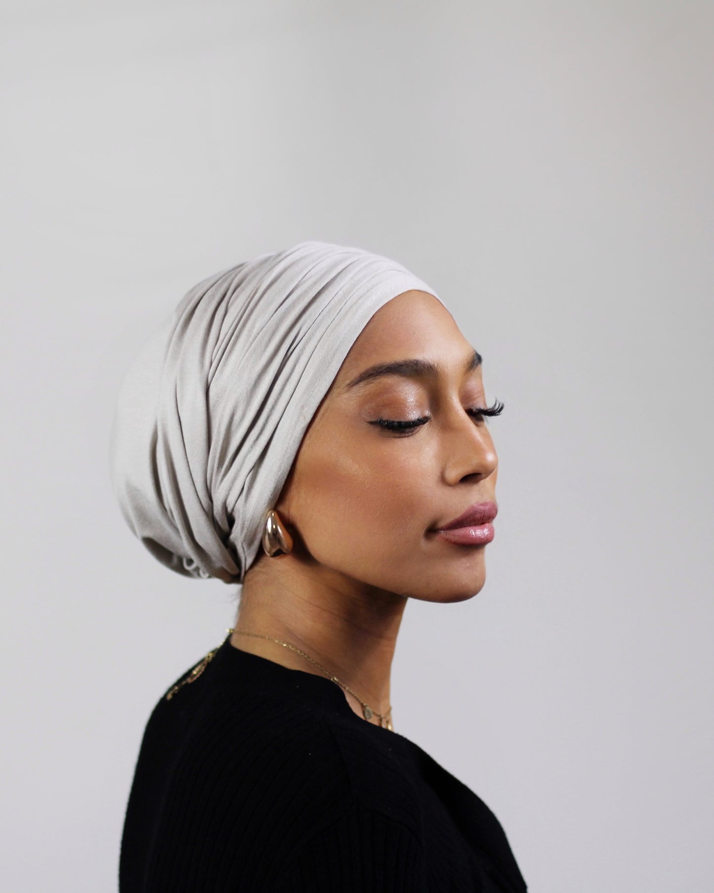 Easy Wrap Turban – Jersey Greige