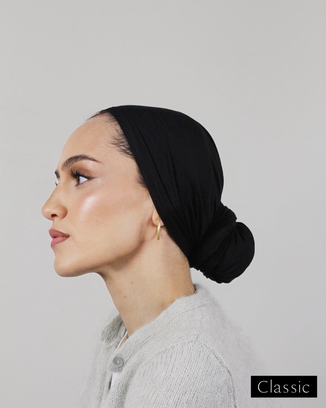 Easy Wrap Turban – Bamboo Black