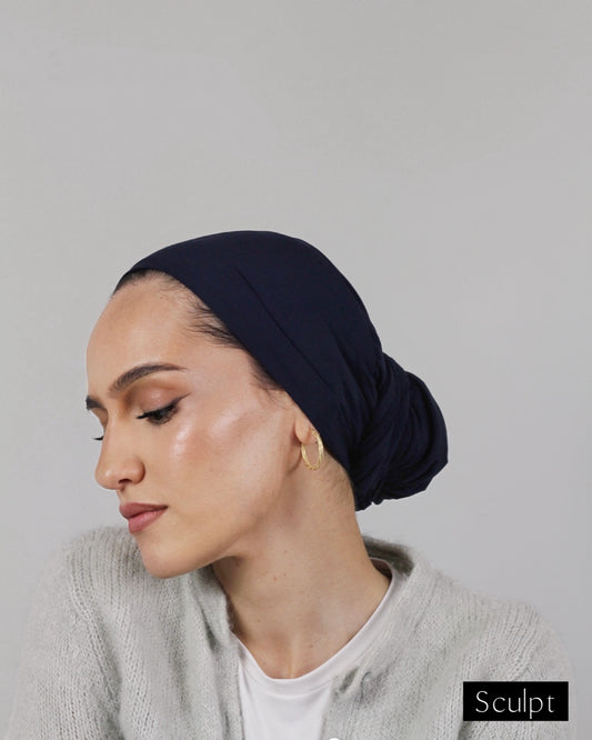 Easy Wrap Turban – Bamboo Midnight