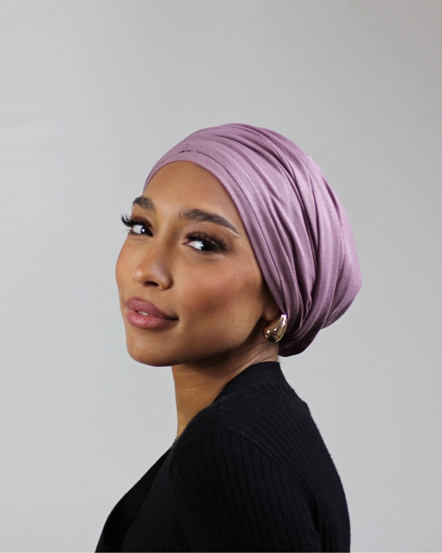 Easy Wrap Turban – Jersey Mauve