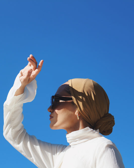 Easy Wrap Turban – Bamboo Tan
